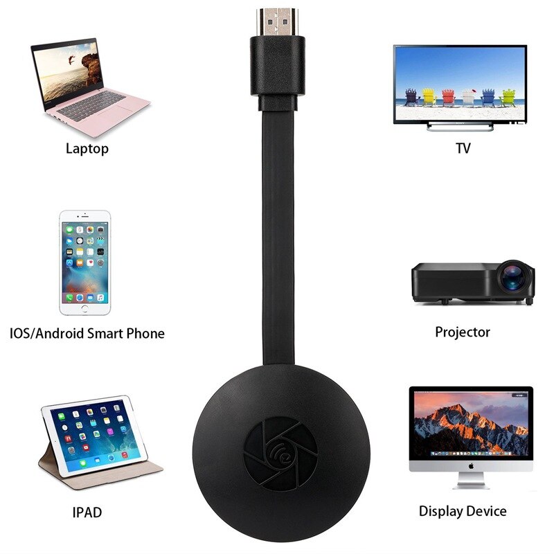 Wireless Display Dongle, wifi Draagbare Display Ontvanger Hoge 1080P Hdmi Miracast Dongle Voor Os Telefoon Pad/Android Smartphones