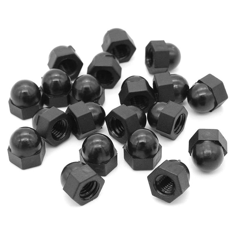 ! 90 Pcs Bolt Dome Cover Caps Bolt And Nut Protection Cover Cap Hexagon Black Plastic Nut And Bolt Cover M3 M4 M5 M6 M8