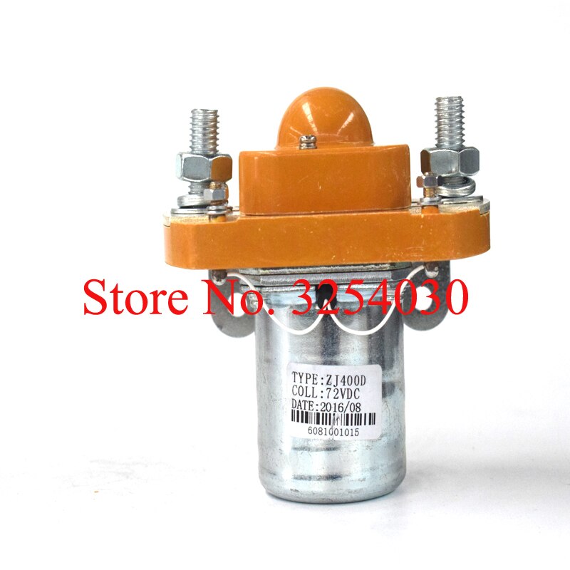 Ingewikkelde Chinese Oranje 72 V 400A Dc-relais ZJ400D voor Elektrische Touringcar of Sightseeing Auto Elektrische Pallet Vrachtwagens