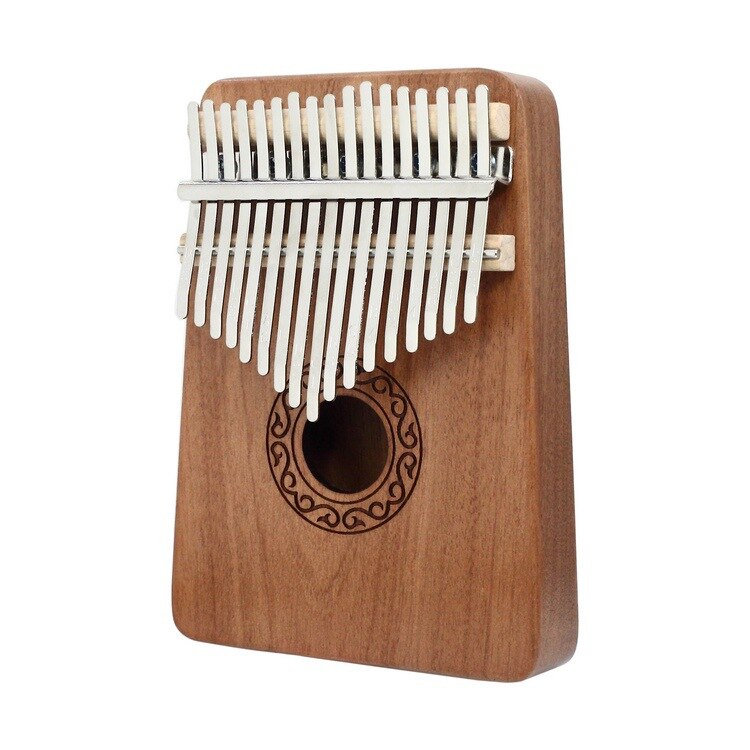 Kalimba-Piano de pulgar de 17 teclas de caoba Mbira, instrumentos musicales de cuerpo de la mejor , Kalimba, con libro de aprendizaje, martillo de afinación: Fugu