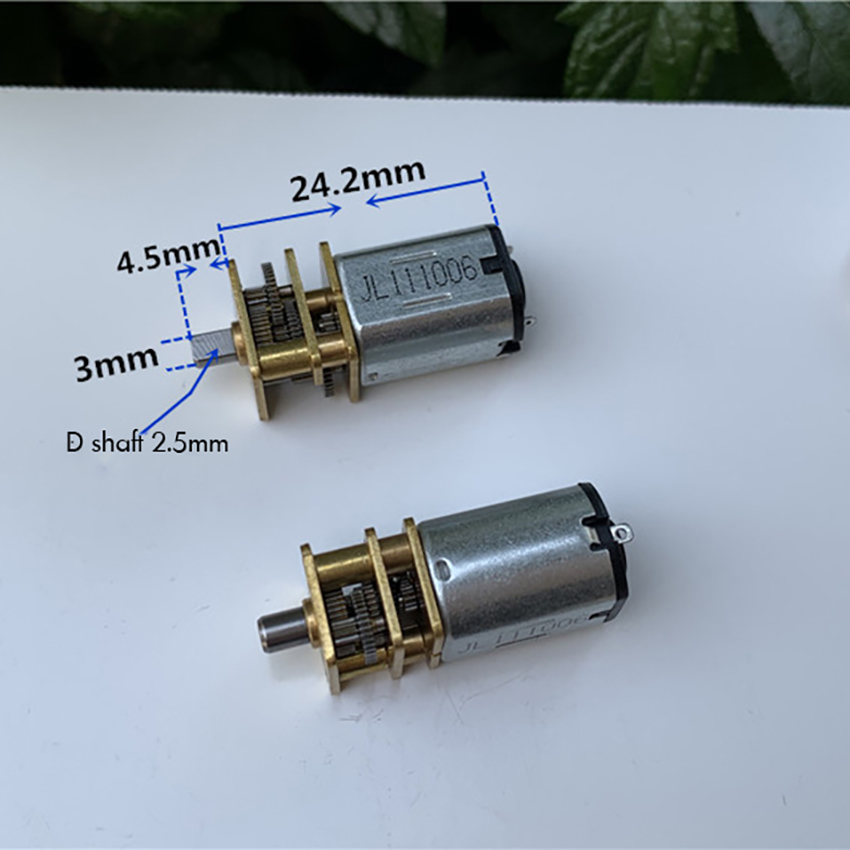 Ga12-n20 kortakset miniature gearmotor 3v 6v lavhastigheds fuldmetal gearkassemotor til elektronisk dørlås, akseldiameter 3mm