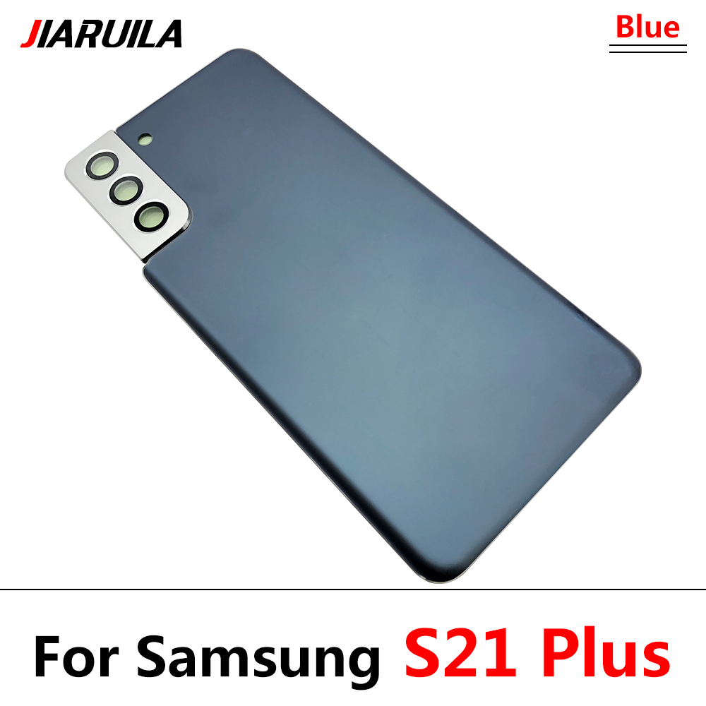 Terug Glas Vervanging Voor Samsung S21 Ultra Batterij Cover Achterdeur Behuizing Case Met Lijm Sticker Voor Samsung S21 Plus: S21 Plus Blue