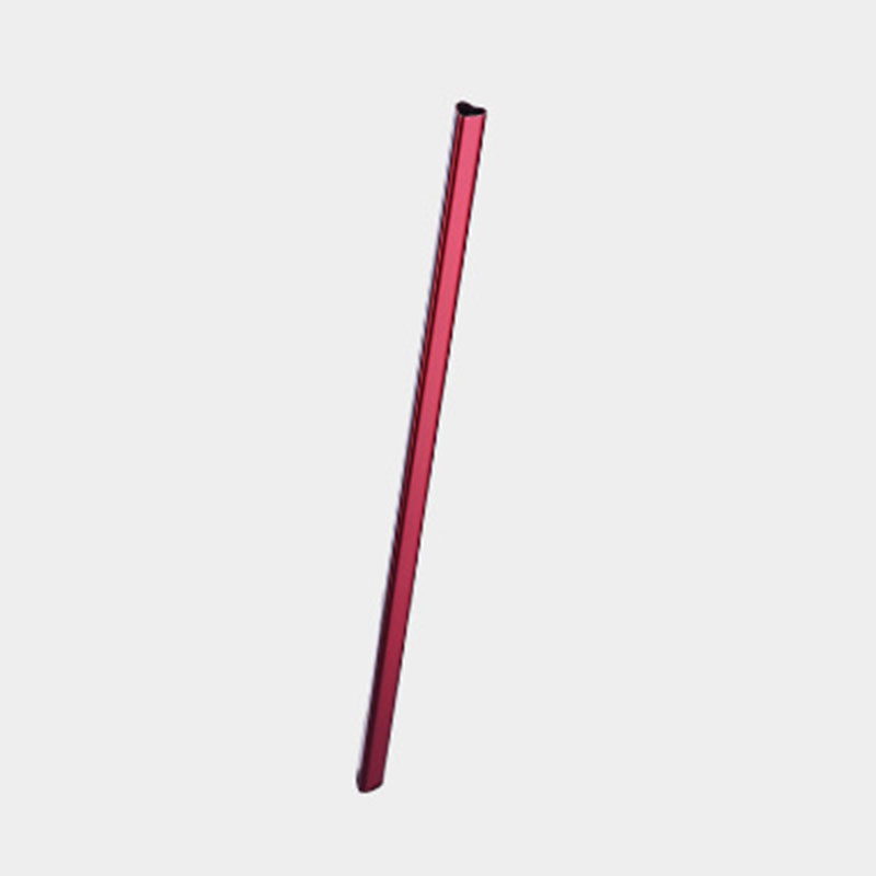 1pcs Drinking Straw Heart-shaped Straw Stainless Steel Reusable Straws Bar Boba Bubble Tea Milkshake Straight Straws Tubes: Red