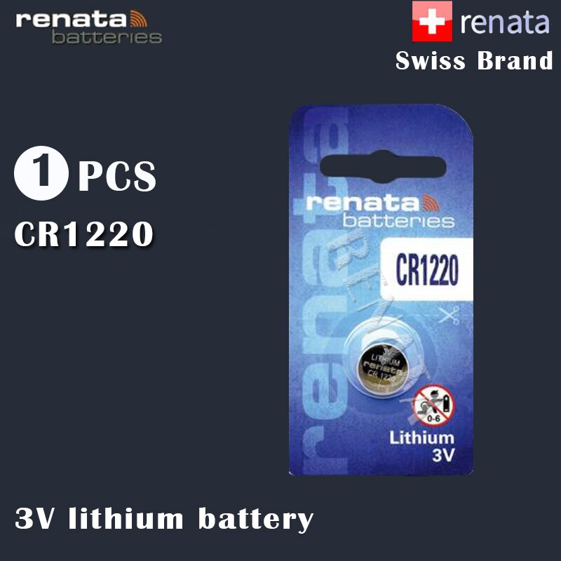 6X renata 1220 Original lithium Battery CR1220 3V For Watch brake light instrumentation car key High-Performance Button Battery