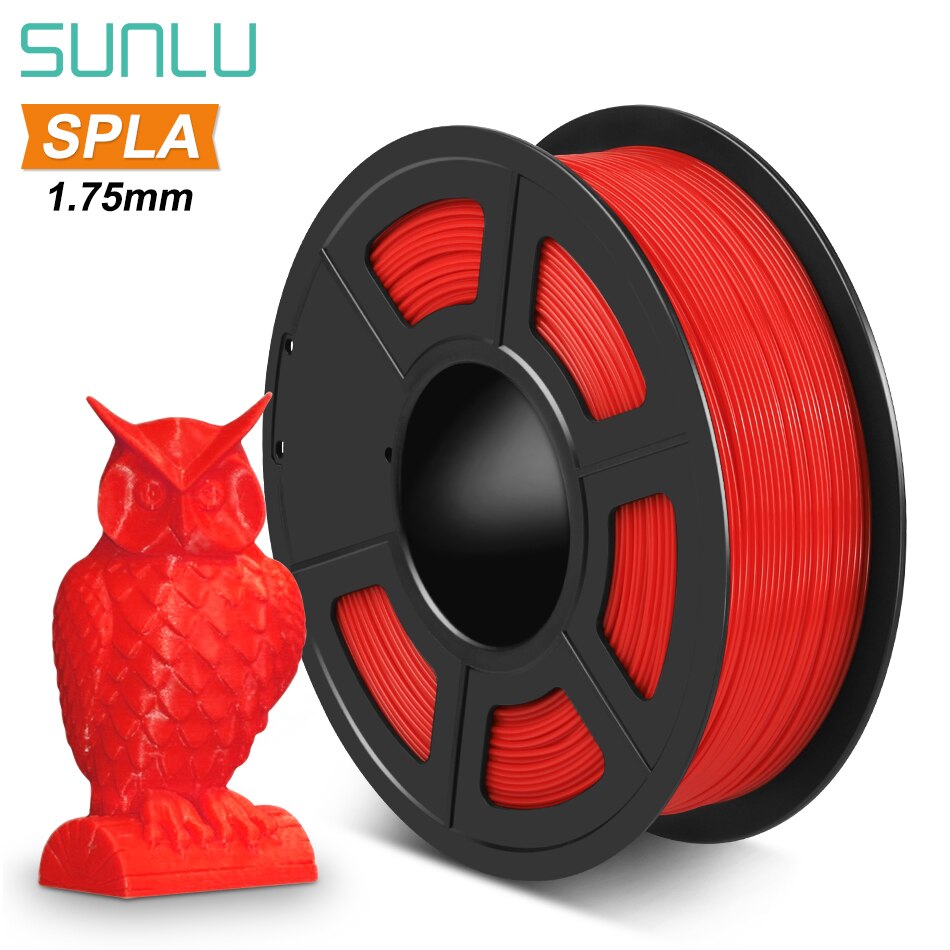 SUNLU-filamento SPLA de 1,75mm, 1kg, S, PLA, materiales de impresión 3D de buena resistencia