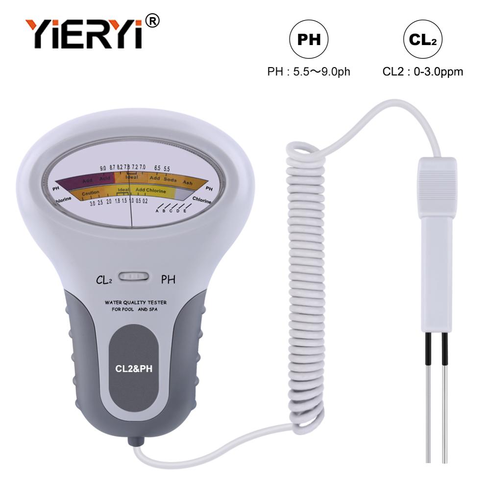 Yieryi CL2 &amp; Ph Tester Draagbare Residueel Chloor Detector Water Analyzer Voor Drinkwater Spa Zwembad Aquarium