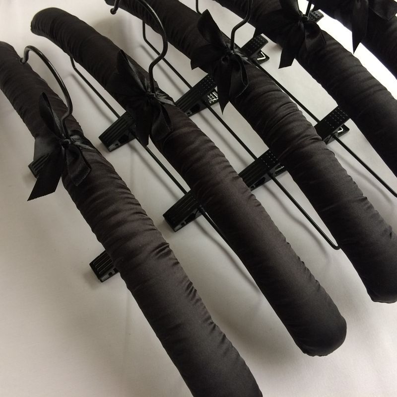 Hangers Met Clips Kleding Padded Hangers Voor Mannen Foam Hanger Non Slip Satin Canvas Covers Voor Volwassenen Bruiloft Bruidsmeisje Blazers