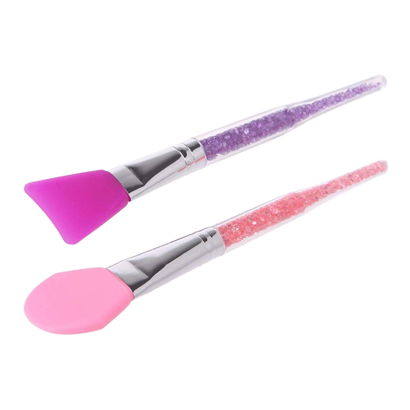 Maquillaje cepillo de 2 piezas de silicona brocha para máscara Facial herramienta de maquillaje de belleza mascarilla de barro Facial aplicador de la loción del cuerpo mantequilla aplicador