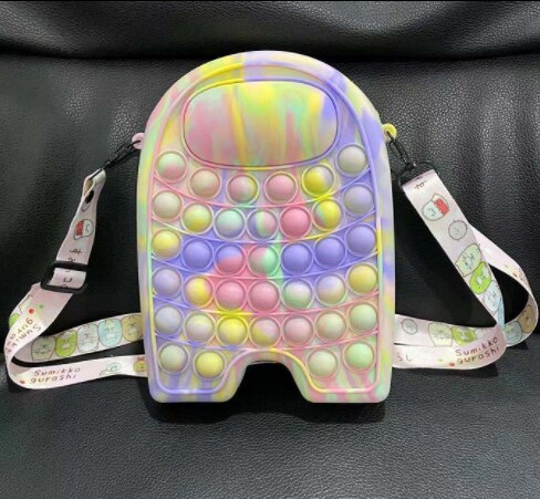 Kawaii – sac à main licorne ours fraise PopIt Fidget, jouets presse à doigt, sac à bandoulière, soulage l&#39;anxiété et le Stress, mignon: Werewolf kill