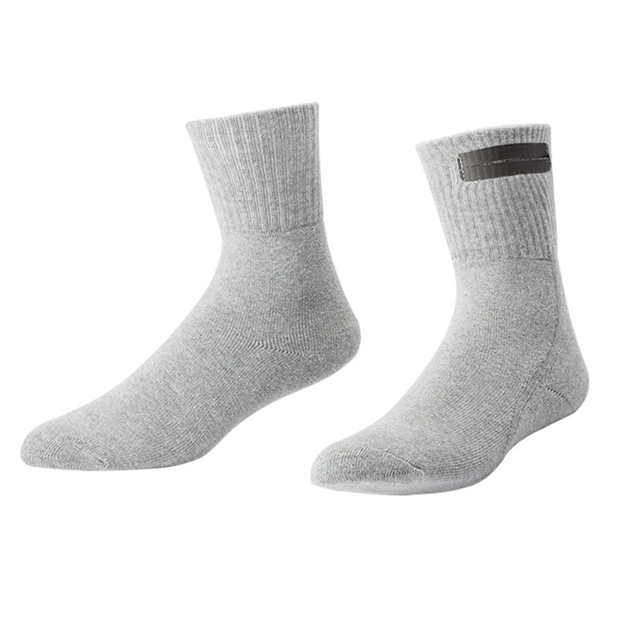 Temperaturjusterbare varmere sokker elektriske opvarmede sokker genopladelige til kvinder mænd vinter udendørs skiløb cykling sport opvarmning: M grå