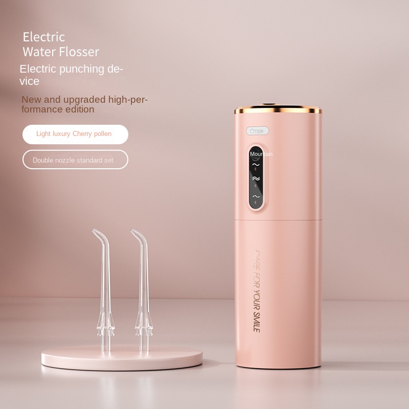 2023 neue Tragbare Wasser Zahnseide USB Aufladbare Munddusche 280 ML Elektrische Zahn Reinigung Gerät 3 Modi Wasserdichte Irrigator: Rosa