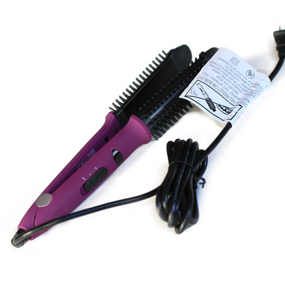 3-in-1 Hair Straightener Curling Iron Ionic Ceramic Brush Styler Hair Straightening Tools Styling Salon Anti Scald Curler