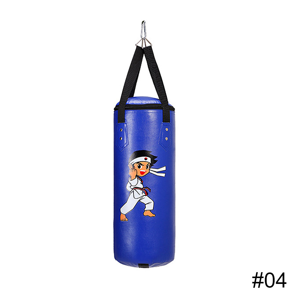 Empty Kids Boxing Sandbag Home Fitness Hook Hanging Kick Punching Bag Boxing Training Fight Karate Punch Muay Thai Sand Bag: Blue