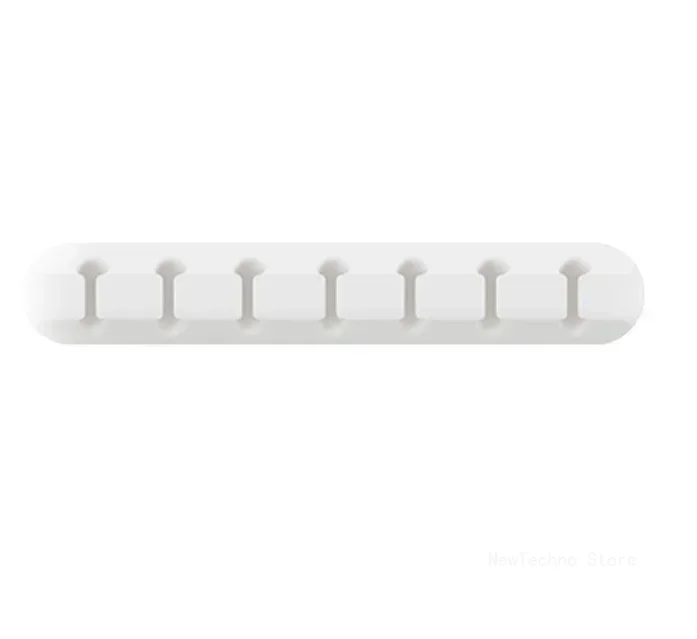 Cable Organizer Silicone USB Cable Winder Desktop Tidy Management Clips Cable Holder for Mouse Headphone Wire Organizer: Silver