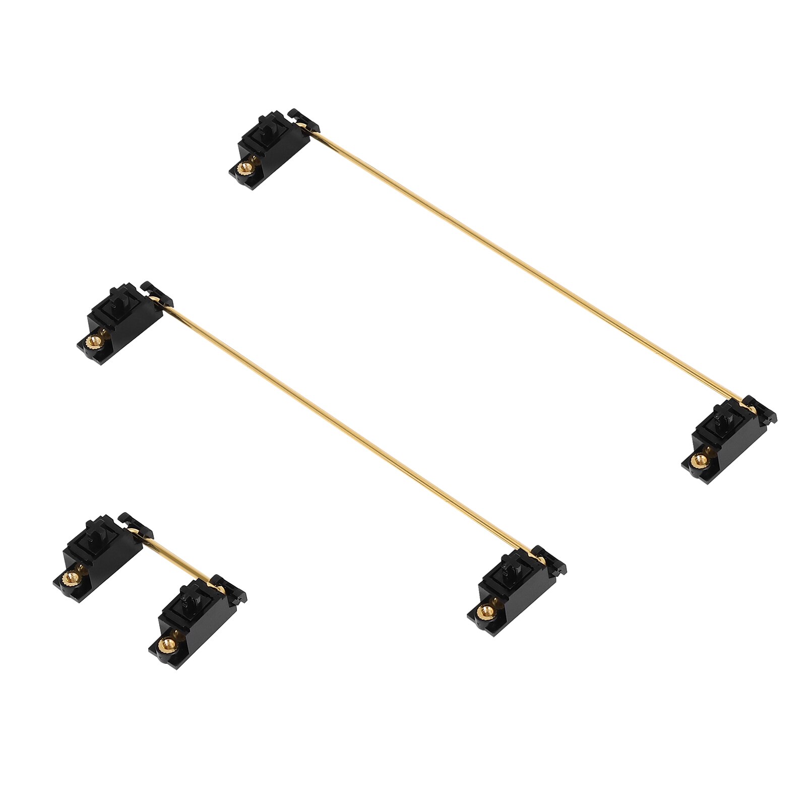 DUROCK-estabilizador de barra espaciadora de montaje en PCB, negro, dorado, V2, 2u, 6.25u, 7u, cables chapados en oro