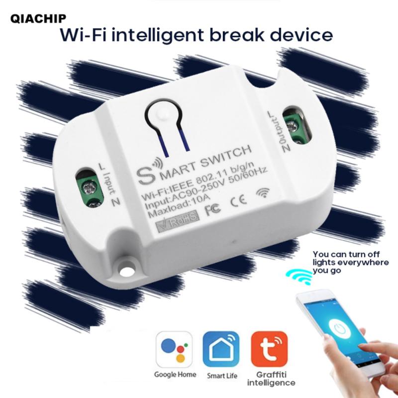 Tuya APP 10A Wifi Smart Switch Timer Wireless Switch Smart Home Automation Accessories Compatible with Alexa Google Home