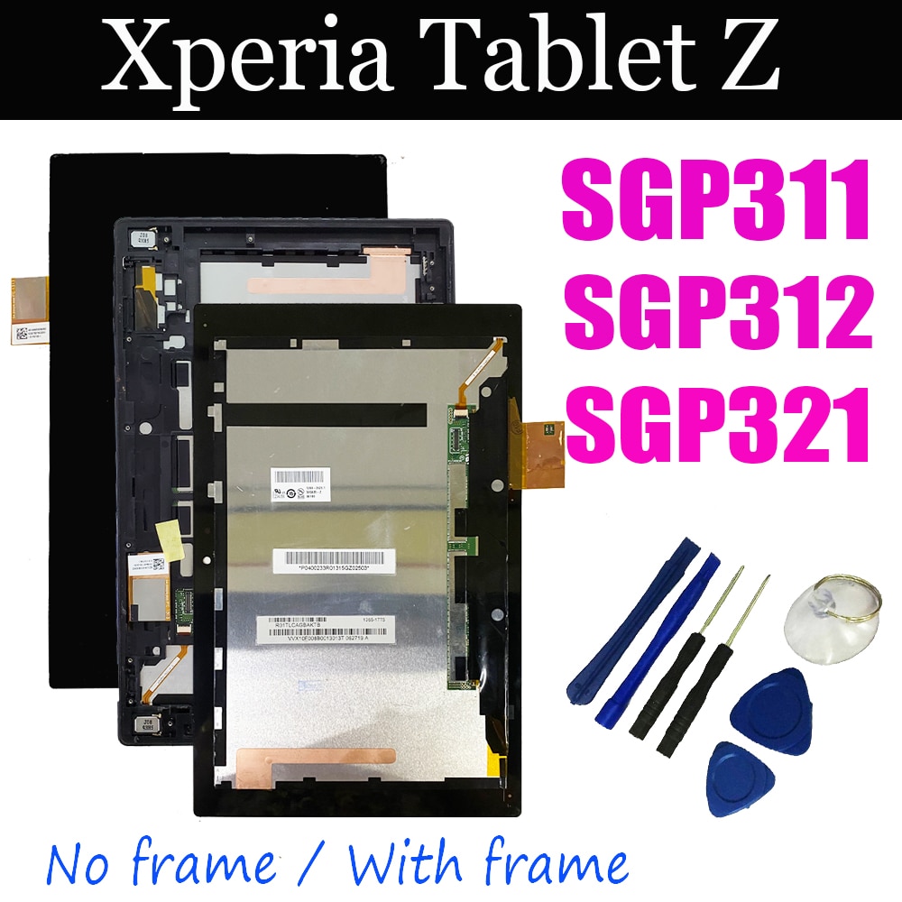 10.1 & #39 ;& #39 ; for sony xperia nettbrett z sgp 311 sgp 312 sgp 321 lcd-skjerm med berøringsskjerm digitizer erstatning + verktøy
