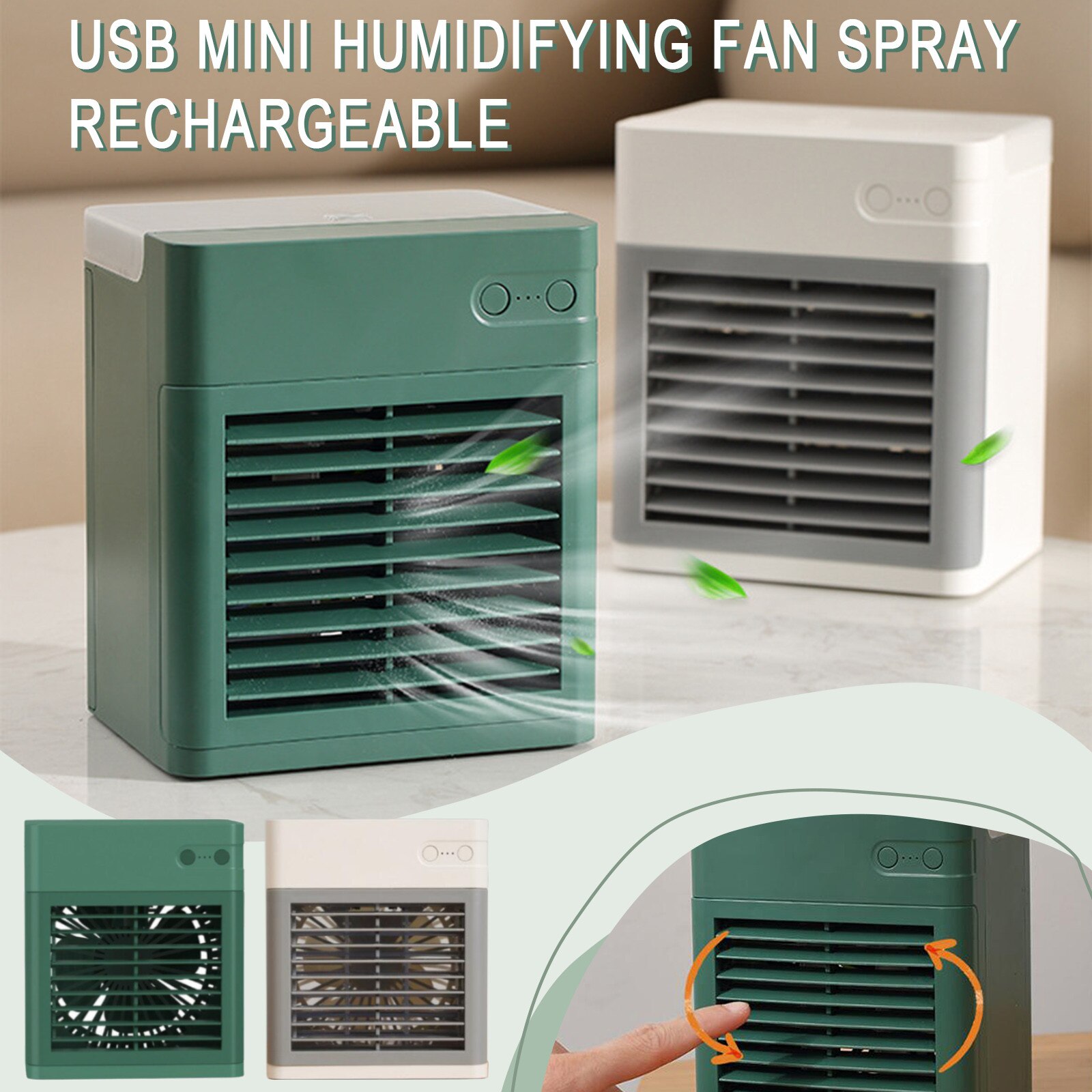 Portable Air Conditioner Rechargeable Evaporative Multifunction Summer Cooling Humidifier Purifier Air Conditioner Fan Cooler