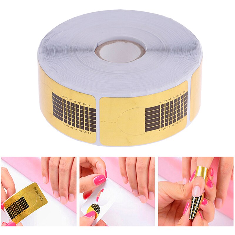 500 Pcs Nail Art Uitbreiding Gids Nail Vorm Acryl Uv Gel Tips Sticker Tool