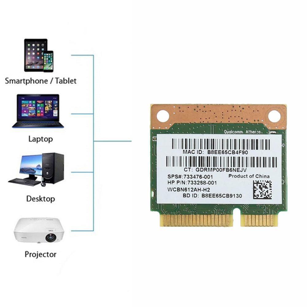 Bluetooth 4.0 Wifi Draadloze Mini Pci-E Kaart Voor Hp Au26 733476-001 Sps 20 AR9565 QCWB335 D6E0