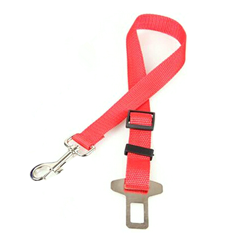 Hund halsband leder fordon bil hund säkerhetsbälte husdjur hundar bil säkerhetsbälte sele bly klipp säkerhetsspak auto dragkraft produkter: Röd