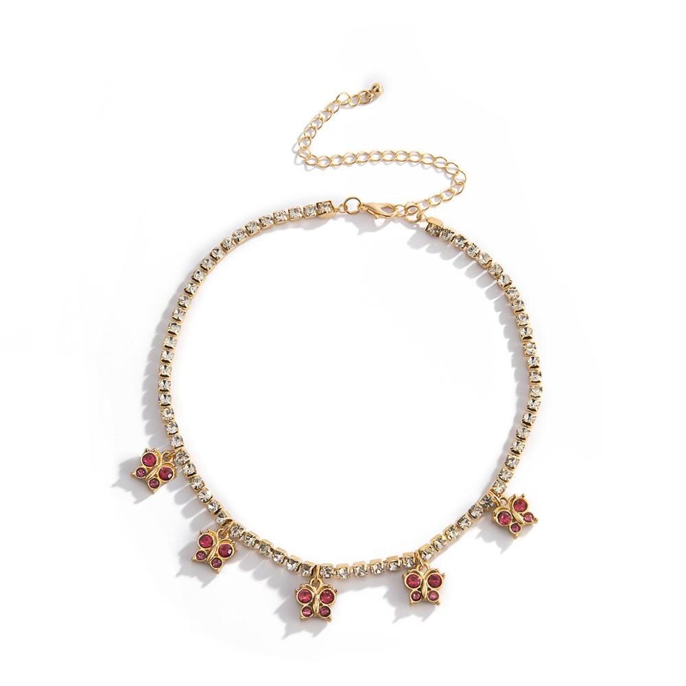 Collier pendentif cerise en cristal pour femmes, collier de Tennis pour femmes et filles, collier ras du cou cubain, bijoux hip hop, idée: 2