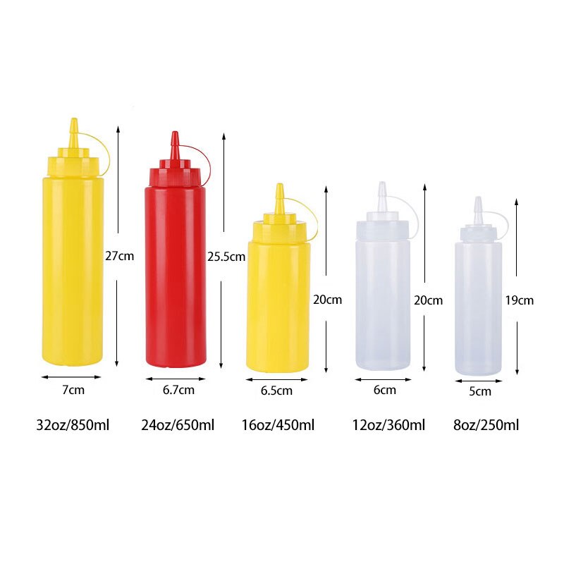 Plastic Naald Neus Salade Dressing Squeeze Fles Ketchup Duurzaam Mosterd Kruiderij Dispenser Flessen Keuken Accessoires