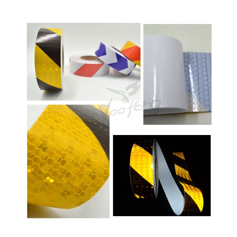 5CMX10M Yellow/Black Dual Color Self Adhesive Warning Tape with High Visibility