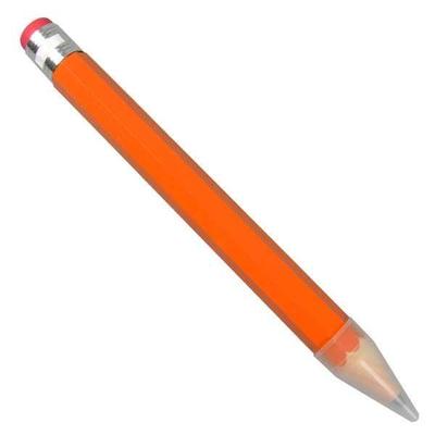 Super stor blyant pen overdimensioneret 35cm træ sjovt legetøj sjovt papirvarer nyhed håndværk blyant: Orange