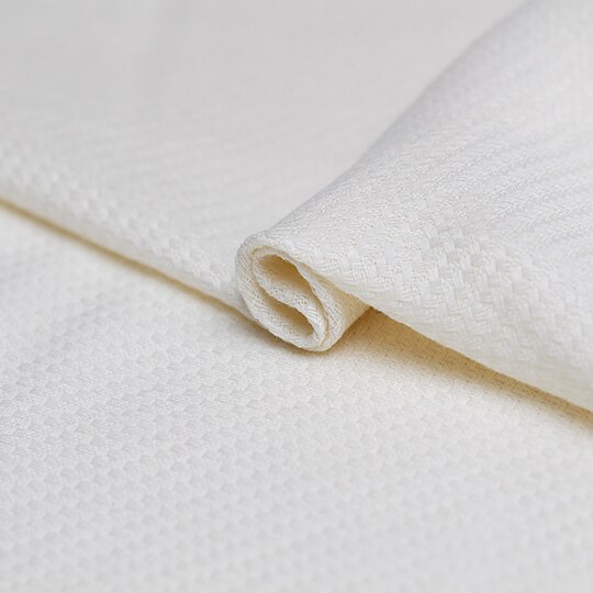 Pearlsilk White Tweed Linen Flax Fabrics Garment Materials Autumn Jacket Dress The Sewing Cloth For Meter: Default Title