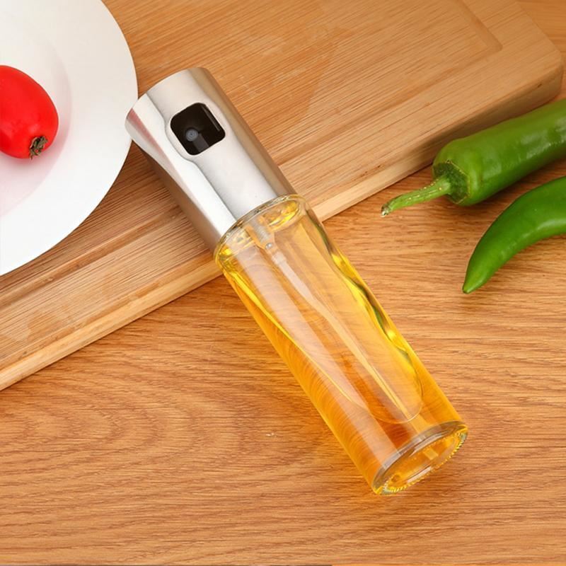 Gemakkelijke glazen olijfolie verstuiver, olieverstuiver, lege fles, azijnfles, olie dispenser voor koken, salade, bbq, keuken, bakken