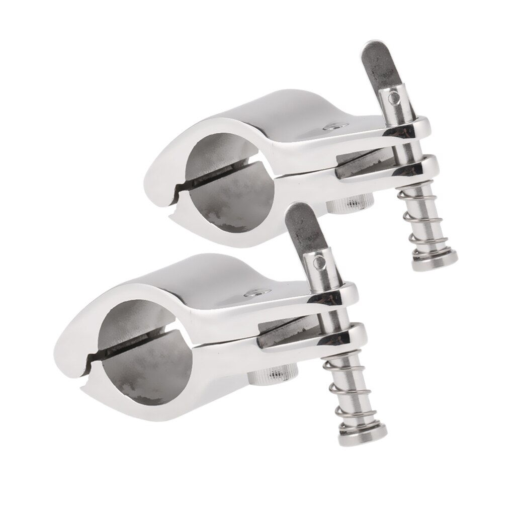 2pcs Boat Canopy/Cover Fitting Clamp Deck Mount Standard Clamp 7/8'' Bar Accessory