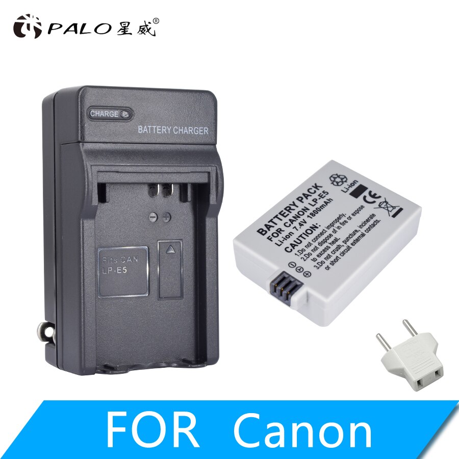 LP-E5 LP E5 lpe5 Cámara batería recargable 1800mAh batería cargador para Canon Eos 450D 500D 1000D beso X3 beso F Rebel Xsi