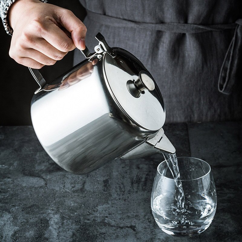MICCK-cafetera portátil de acero inoxidable, tetera para café, jarra de leche, Barista, herramienta percoladora de Espresso