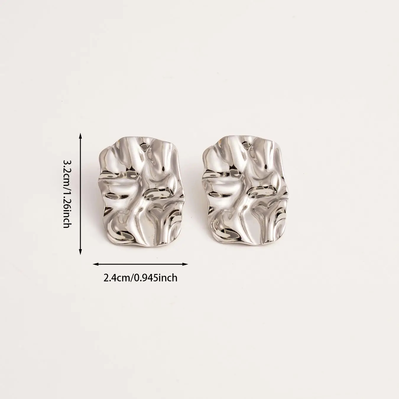 CARLIDANA Girls Jewelry Butterfly Earrings Vintage Stud Earrings Irregula 18k Gold Color Earrings Studs for Women: SILVER PLATED