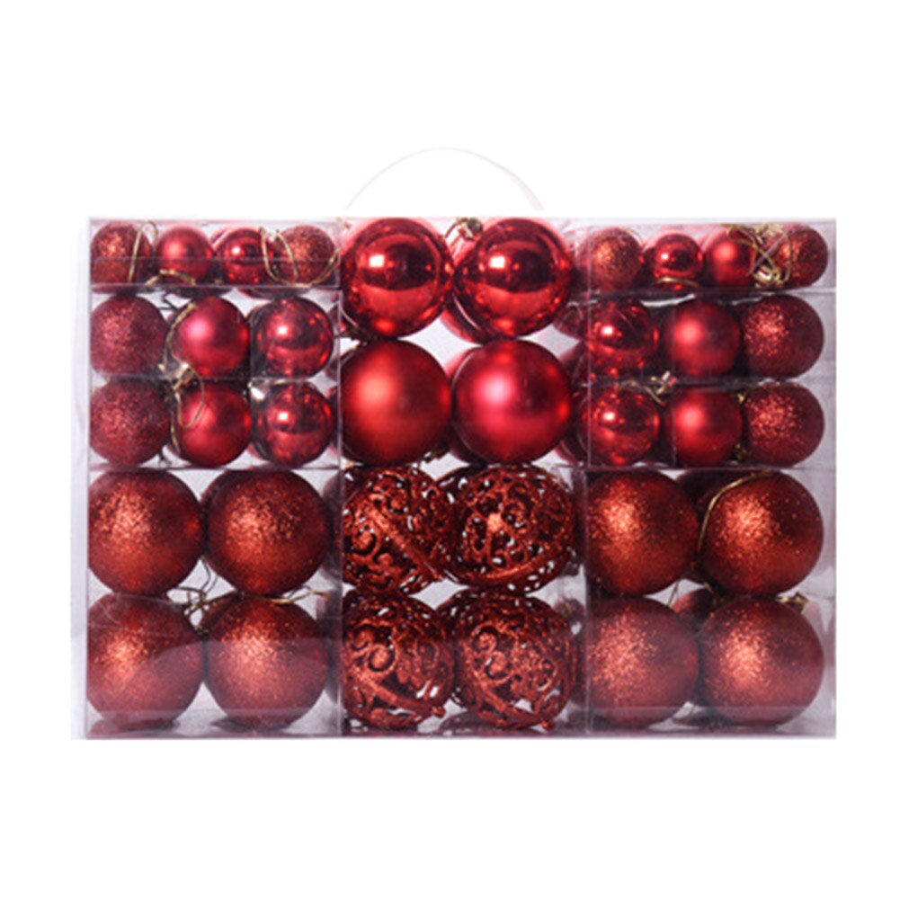 100 pieces / set Christmas Balls Christmas Tree Decorations Luminous Ball Matte Hollow Ball Year Home Decor: 3