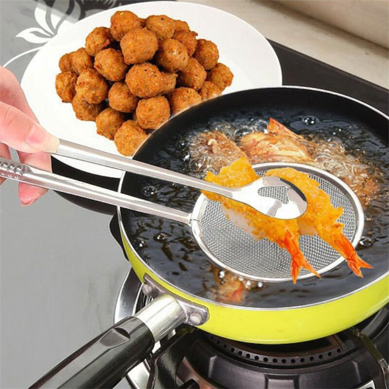 Kitchen Accessories Stainless Steel Fried Food Fishing Oil Scoop Kitchen Gadget and Barbecue Brush for Kitchen Tools Home-S