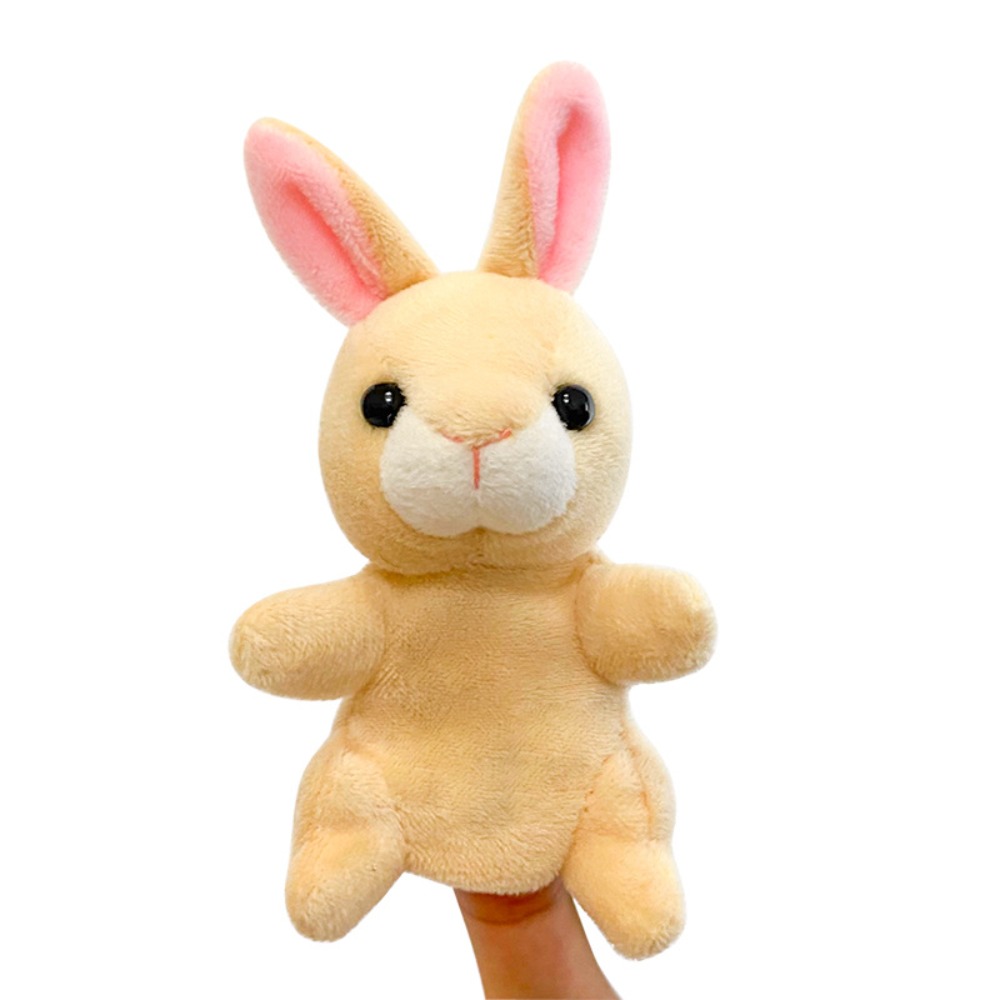 Burattini da dito in tessuto a forma di animali da fattoria per giochi di ruolo e racconti, burattini da mano a forma di animali, burattini cartoni animati Kawaii per spettacoli didattici: Rosa