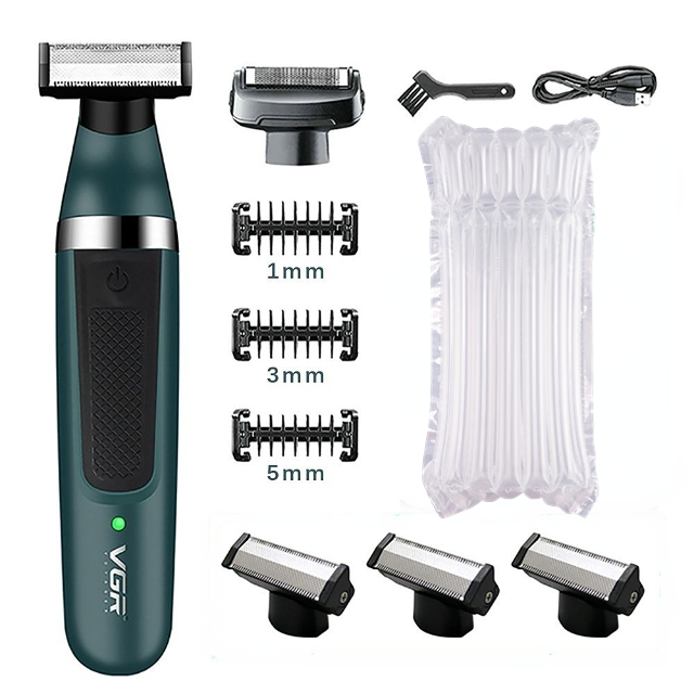 VGR afeitadora electrica para hombre afeitadora Impermeable Maquinilla de afeitar Recargable recortadora de barba Portátil maquina de afeitar cuchillas de doble cara Máquina de afeitar para hombres V-393: Rosa