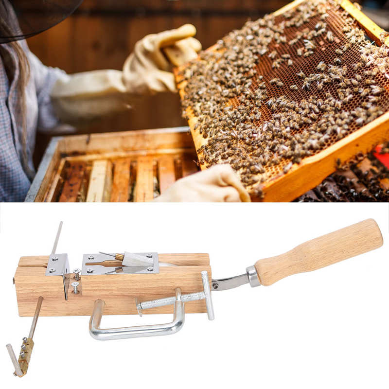 Beekeeping Tool Beehive Frame Eyelets Puncher Machine Comb Box Drilling Machine Beekeeping Equipment Garden Tools