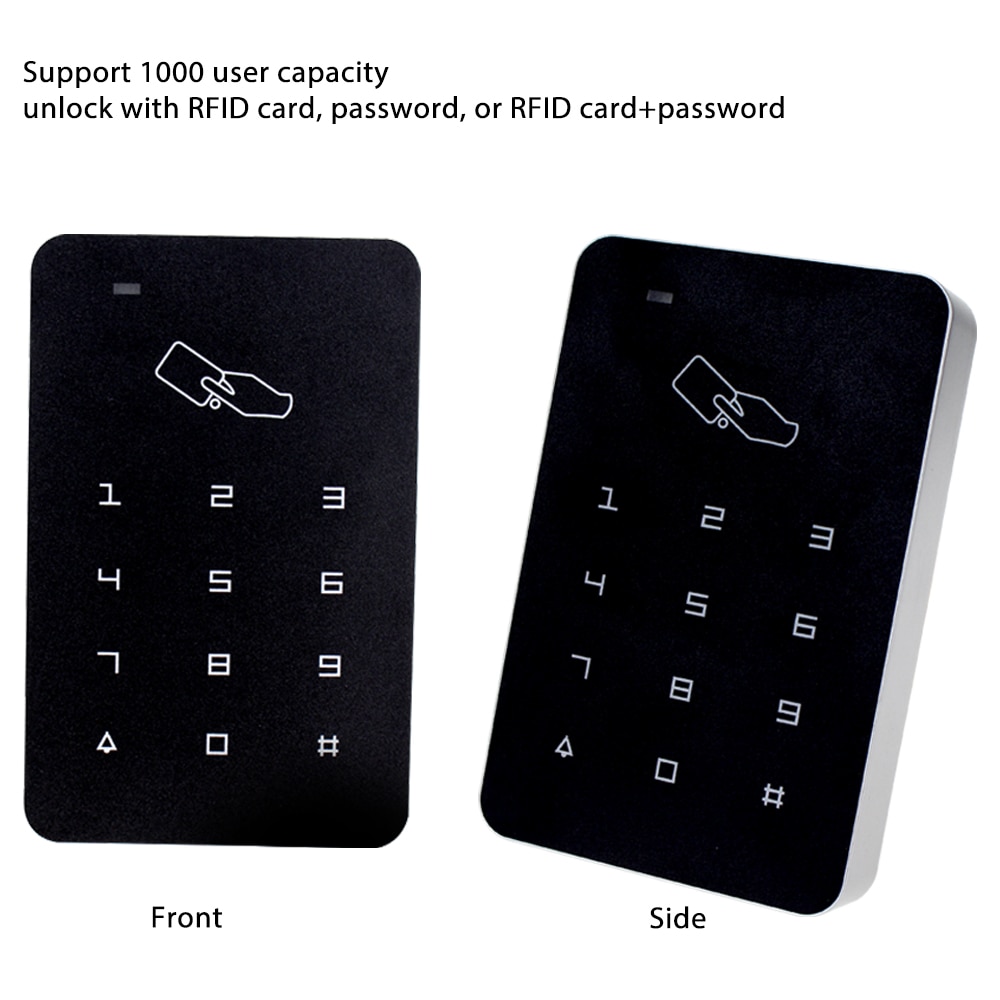 Standalone Access Controller with 10pcs EM keychains RFID Access Control Keypad digital panel Card Reader For Door Lock System