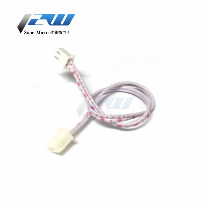 5PCS 2.54mm Pass Through Connector Cable XH2.54 Plug Line Length 30cm Red and White 2Pin