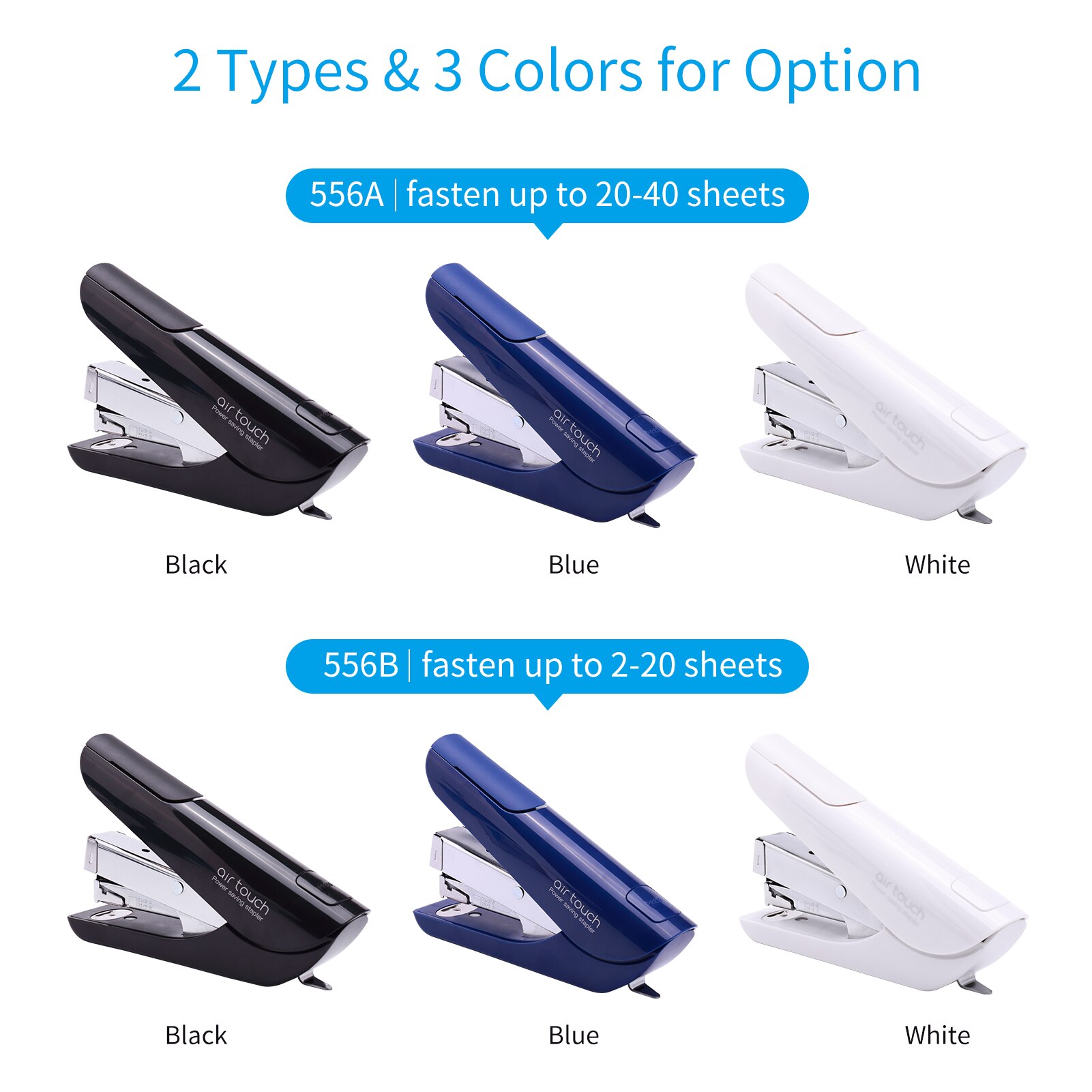 Desktop Stapler 20-40Sheet Capacity for Paper Binding Reduced Effort Suitable for 24/6 26/6 Staples for School Office Supplies