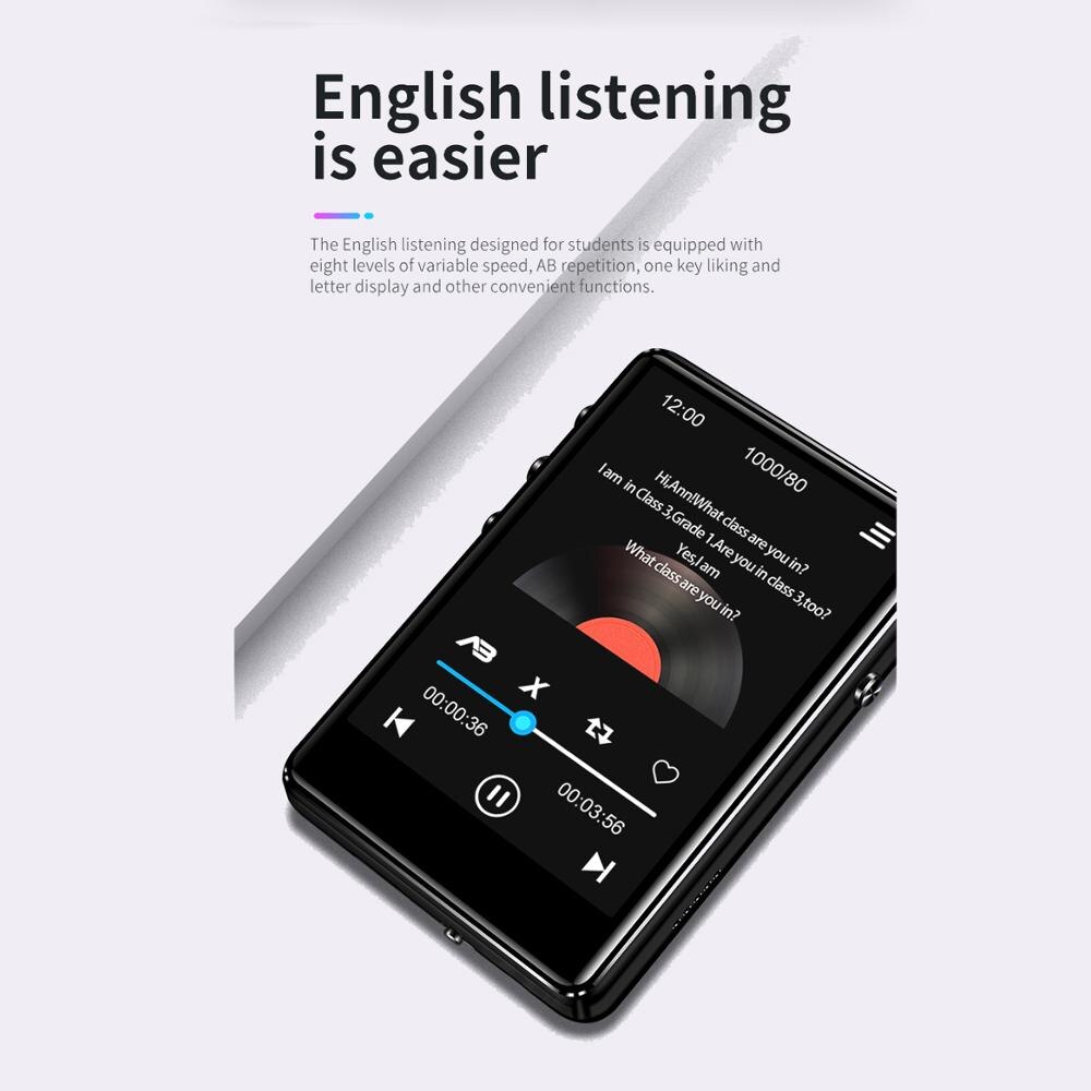 Bluetooth  mp4 -speler 2.4 inch volledig touchscreen fm-radio-opname e-book muziekvideospeler ingebouwde luidspreker voor kinderen