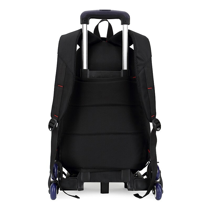 Six Wheels Trolley Backpack Removable Trolley Children School Bags Boys Oxford Waterproof Wheeled Bags for Kids