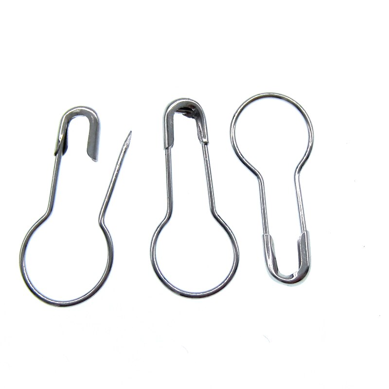 100Pcs Copper Small Safety Pins DIY Craft Supplies Round Calabash Buckle Pins Clothes Knitting For Sewing Tool 2.0cm: Silver
