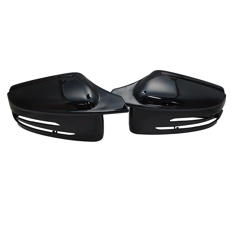 Cubierta de espejo de fibra de carbono para coche Mercedes Benz, tapas de espejo con patrón, color negro, 2 piezas, W176, W246, W204, W212, W221, C117, X204, X156