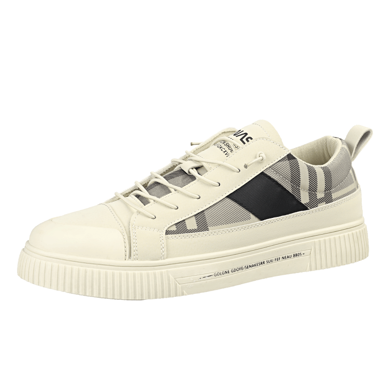 Heren casual schoenen zomer heren canvas schoenen ademend klassiek plat heren merk schoenen sneakers voor heren: Beige / 44