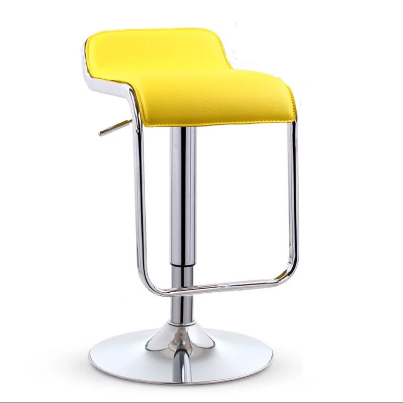 Modern Bar Chair Lifting Rotate Bar Home Front Desk Coffee Shop Simple Leisure High Chair: Yellow