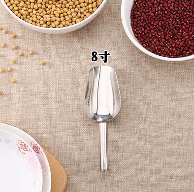 8-11 Inch Stainless Steel Ice Scraper Food Buffet Candy Bar Ice Scoops Shovel Utensils: 8 inch